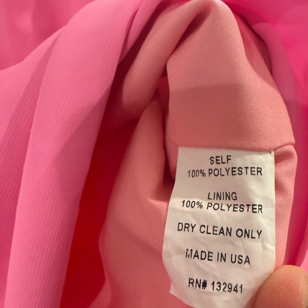 Amanda Uprichard Pink Bow One-Shoulder Top Size medium - Picture 5 of 5